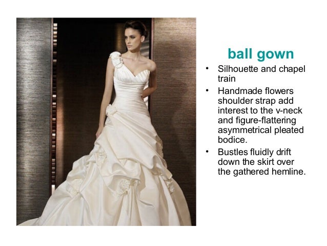 Asymmetrical Gathered Wedding Dress